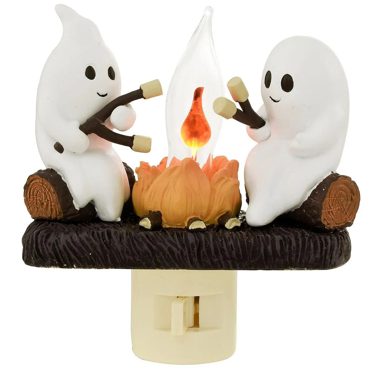 👻Ghosts Roasting Campfire S'Mores Flicker Flame Night Light